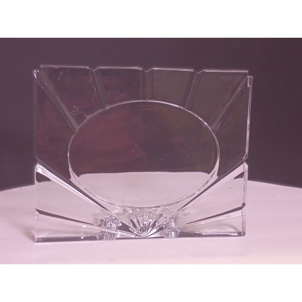 Mikasa Sundance 9" x 7" Oval Landscape Horizontal Heavy Clear Crystal Frame